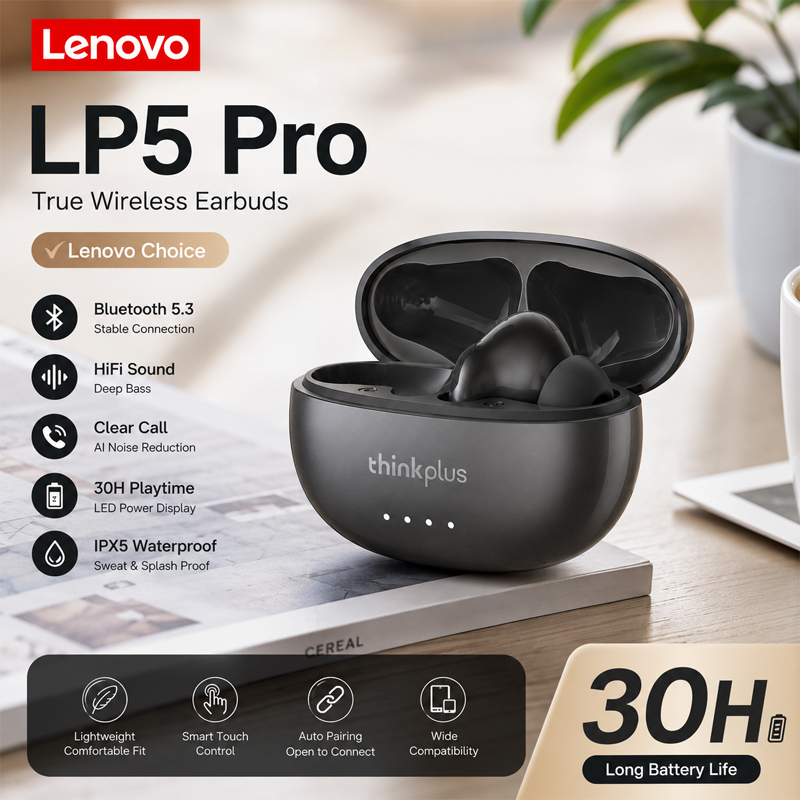 Wireless Earbuds Tws - Lenovo Original LP5 PRO TWS Wireless