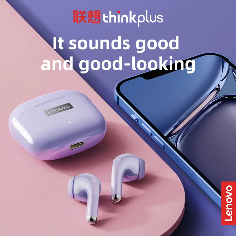 Wired Earphone Mic - Lenovo LP40 Pro TWS Bluetooth 5.1