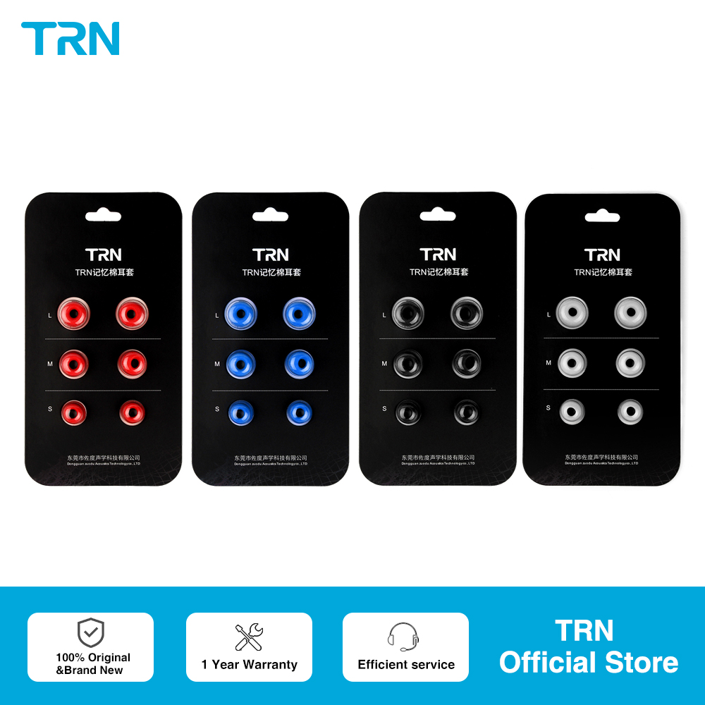 Earphone Foam Tip - TRN 3Pairs (6pcs) Earphone Memory Cotton