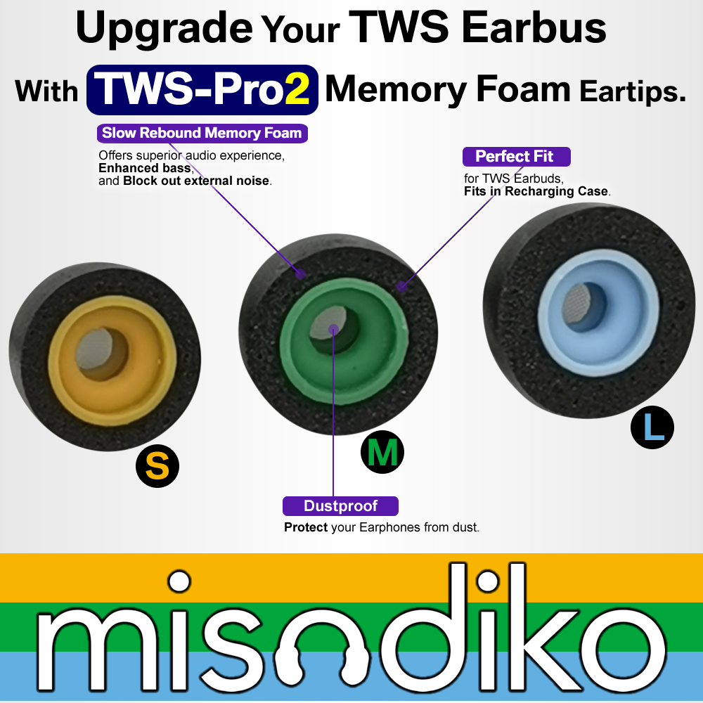 misodiko TWS-Pro2 Memory Foam  - Earphone Foam Tip บทวิจารณ์และราคา
