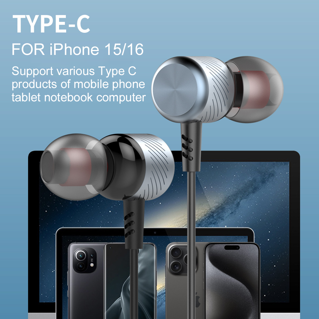 USB C Wired Earbuds Dolby Soun - Wired Earphone Mic บทวิจารณ์และราคา