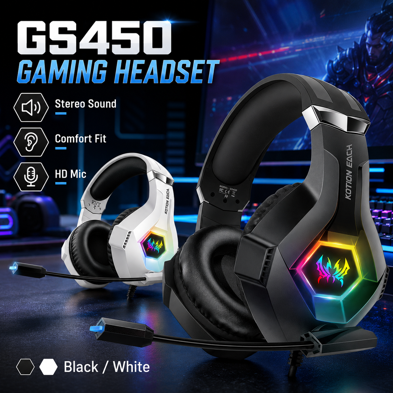 GS450 Wired Gaming Headset RGB - Gaming Headset Rgb บทวิจารณ์และราคา
