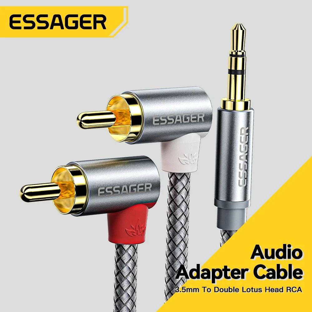 Essager 90 ° Angle RCA Audio S - Audio Splitter Y บทวิจารณ์และราคา