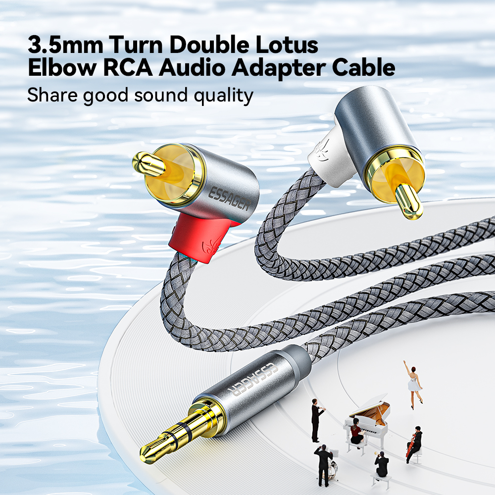 Essager 90 ° Angle RCA Audio S - Audio Splitter Y บทวิจารณ์และราคา