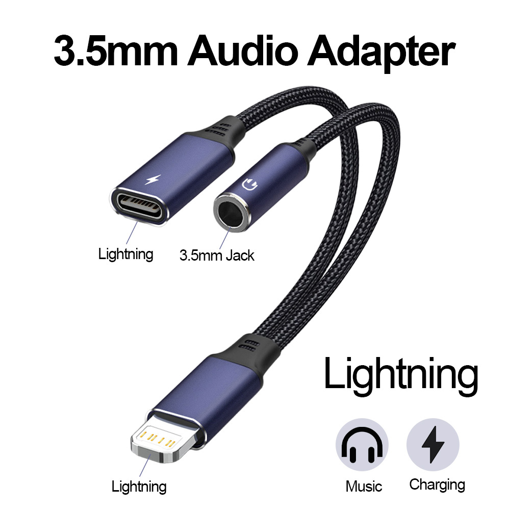 2-in-1 Charging & Audio Adapte - Earphone Splitter Jack บทวิจารณ์และราคา