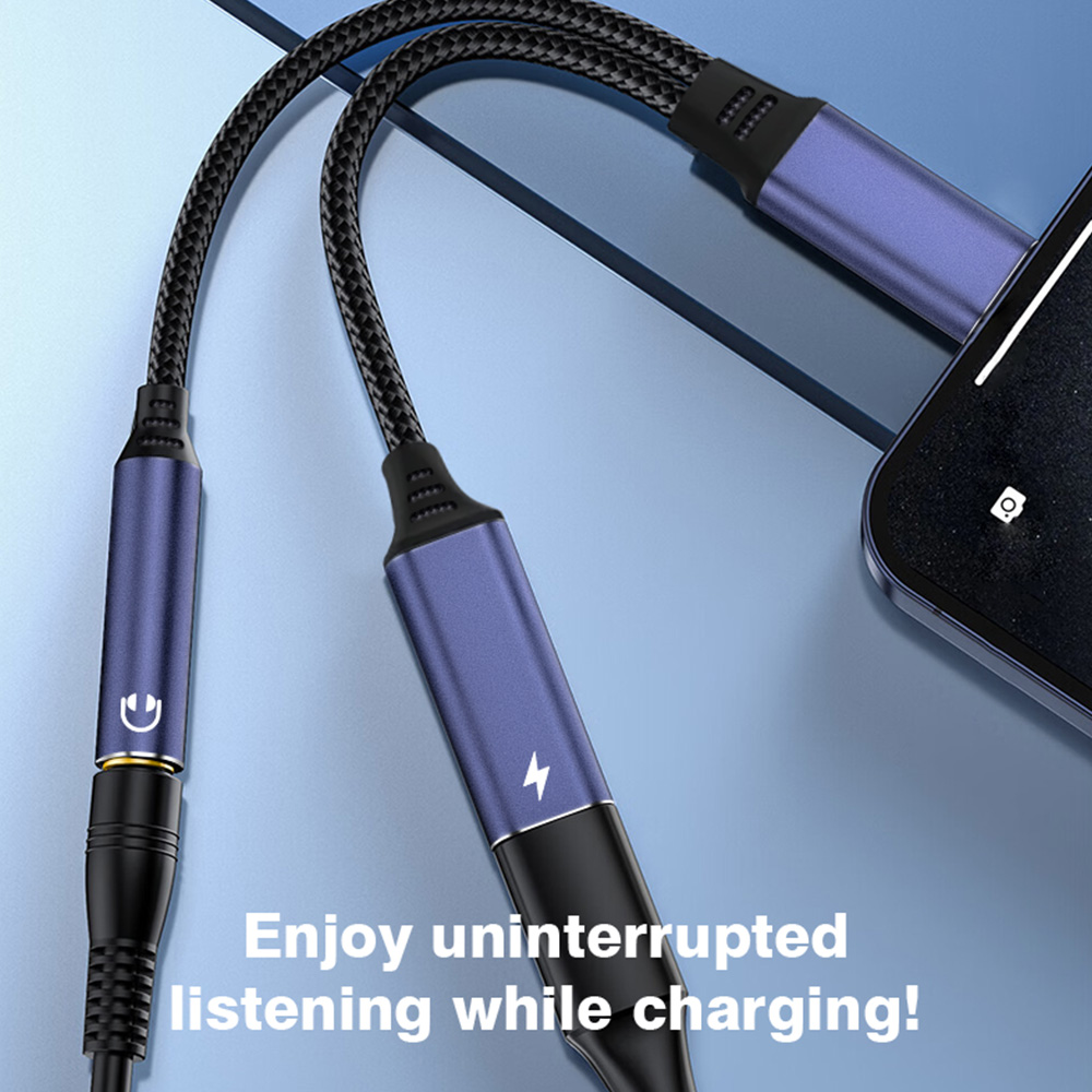 2-in-1 Charging & Audio Adapte - Earphone Splitter Jack บทวิจารณ์และราคา