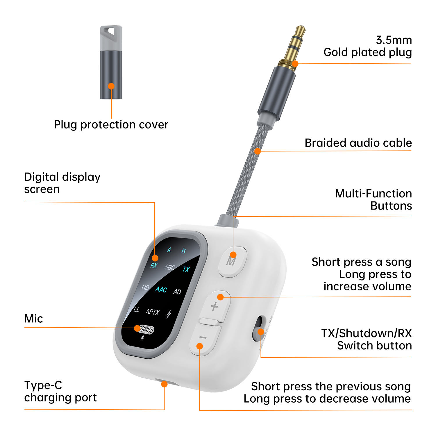 2 in 1 aptX Bluetooth Audio Re - Bluetooth Adapter Receiver บทวิจารณ์และราคา