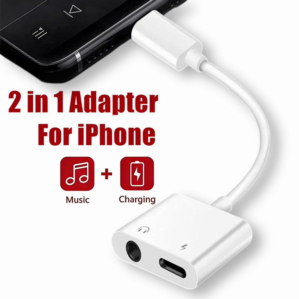 2 in 1 iOS to 3.5mm Jack Audio - Earphone Splitter Jack บทวิจารณ์และราคา