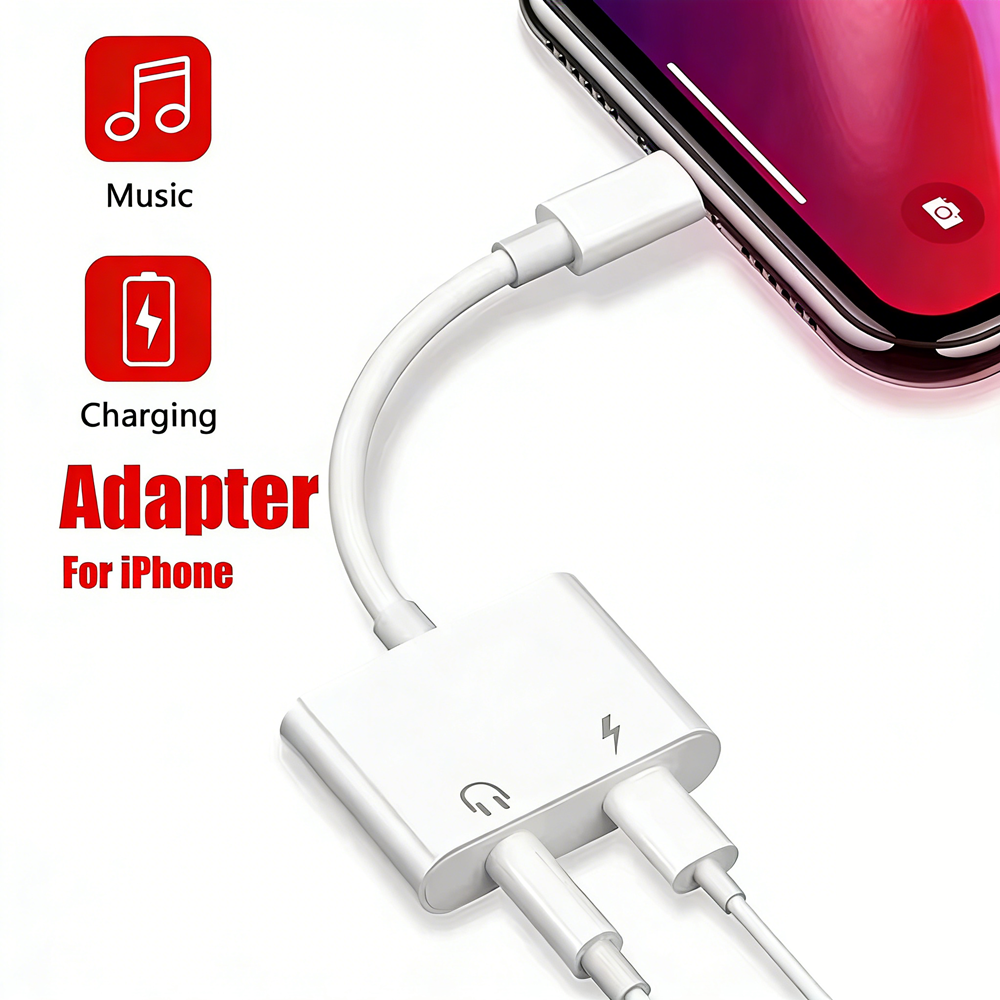 2 in 1 iOS to 3.5mm Jack Audio - Earphone Splitter Jack บทวิจารณ์และราคา