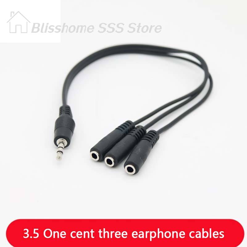 【S】3.5mm 3 Way Port Aux Multi  - Earphone Splitter Jack บทวิจารณ์และราคา