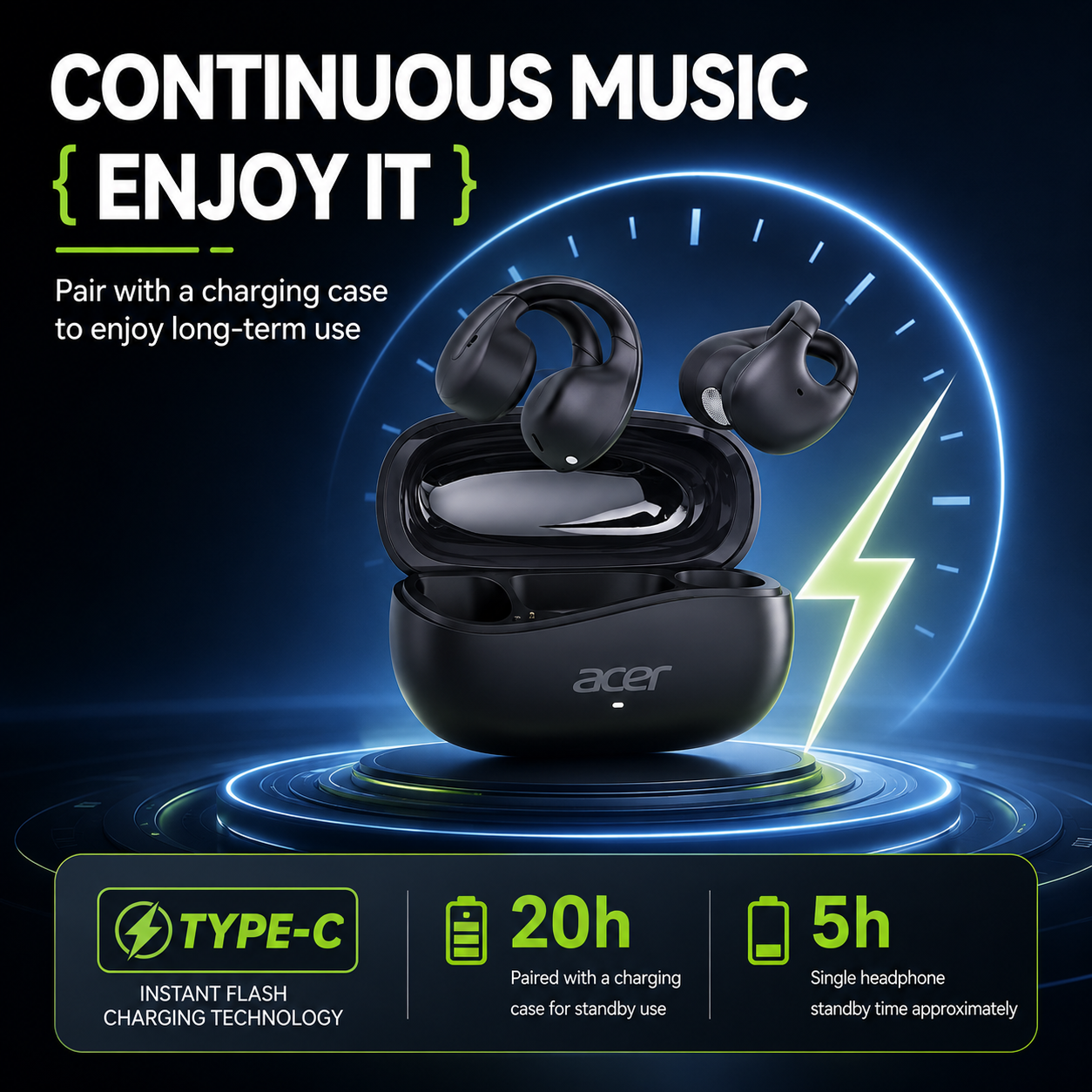 Acer OHR555 Unique Cross Arm O - Sports Earphone Hook บทวิจารณ์และราคา