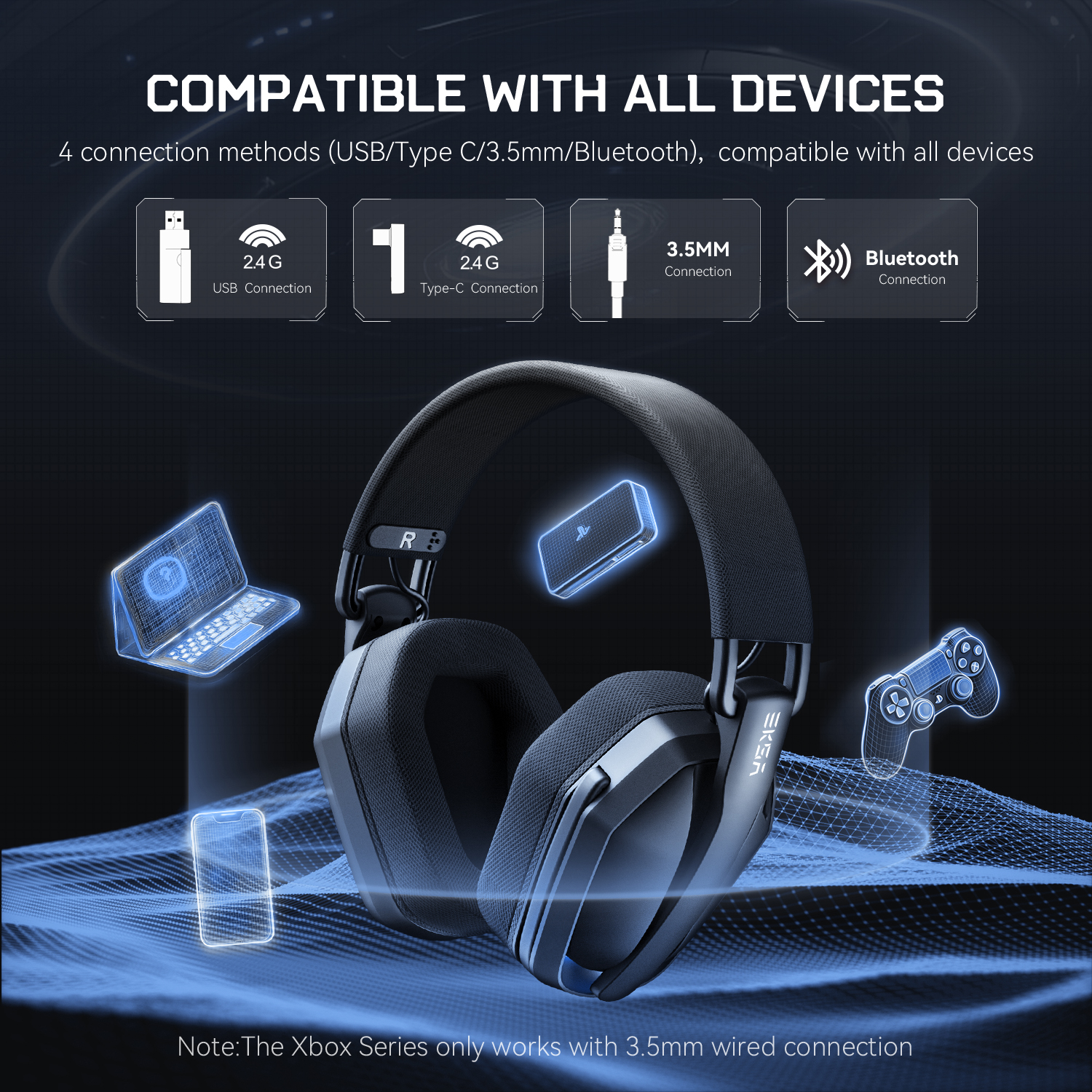 EKSA G19BT 2.4GHz Wireless Gam - Gaming Headset Rgb บทวิจารณ์และราคา
