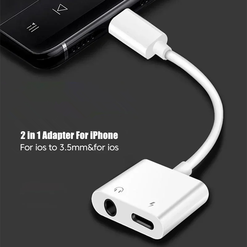 2 in 1 iOS to 3.5mm Jack Audio - Earphone Splitter Jack บทวิจารณ์และราคา